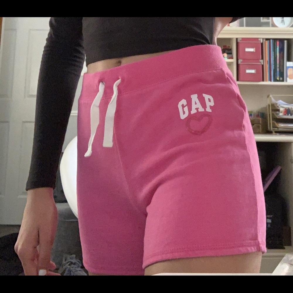Hot pink fabric shorts